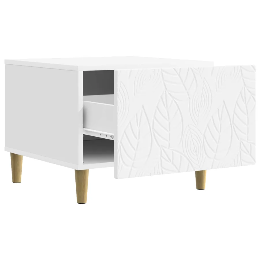 Table basse Blanc 50 x 49 x 40 cm Bois d'ingénierie - 3