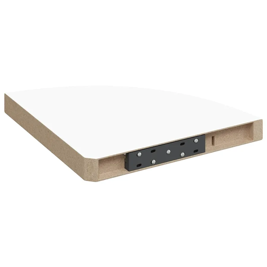 Étagère d'angle flottante Blanc 35x35x3,8 cm MDF - 7