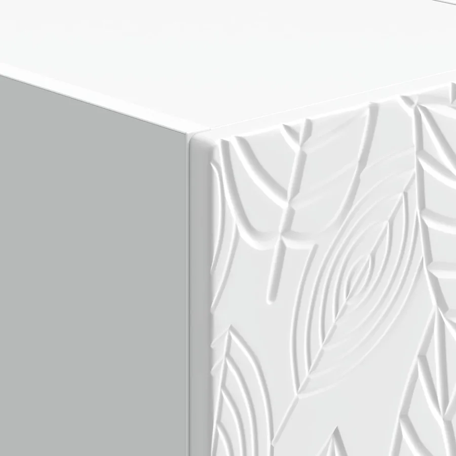 Table de chevet Blanc brillant 43 x 34,5 x 50 cm - 7
