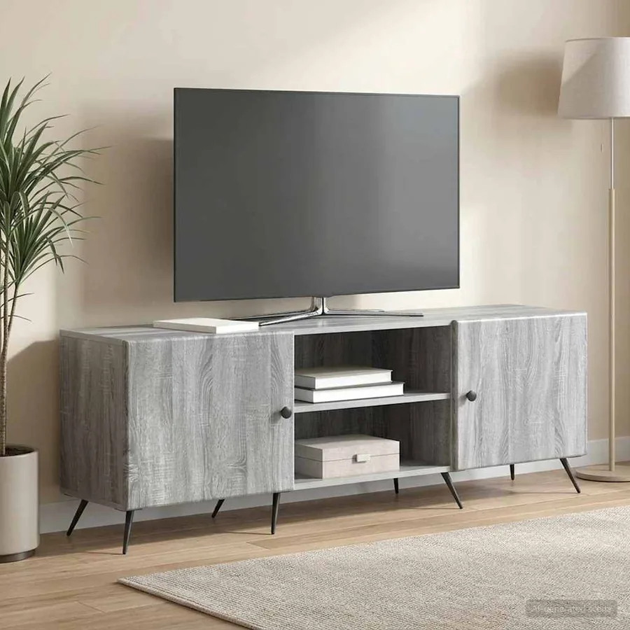 Meuble TV 150 x 31 x 50 cm Sonoma gris Bois d'ingénierie - 4