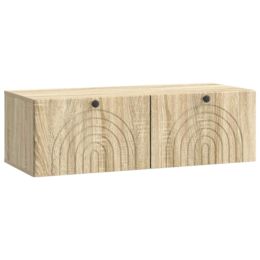 Meuble TV mural Chêne Sonoma 98 x 41 x 30 cm Bois d'ingénierie - 2