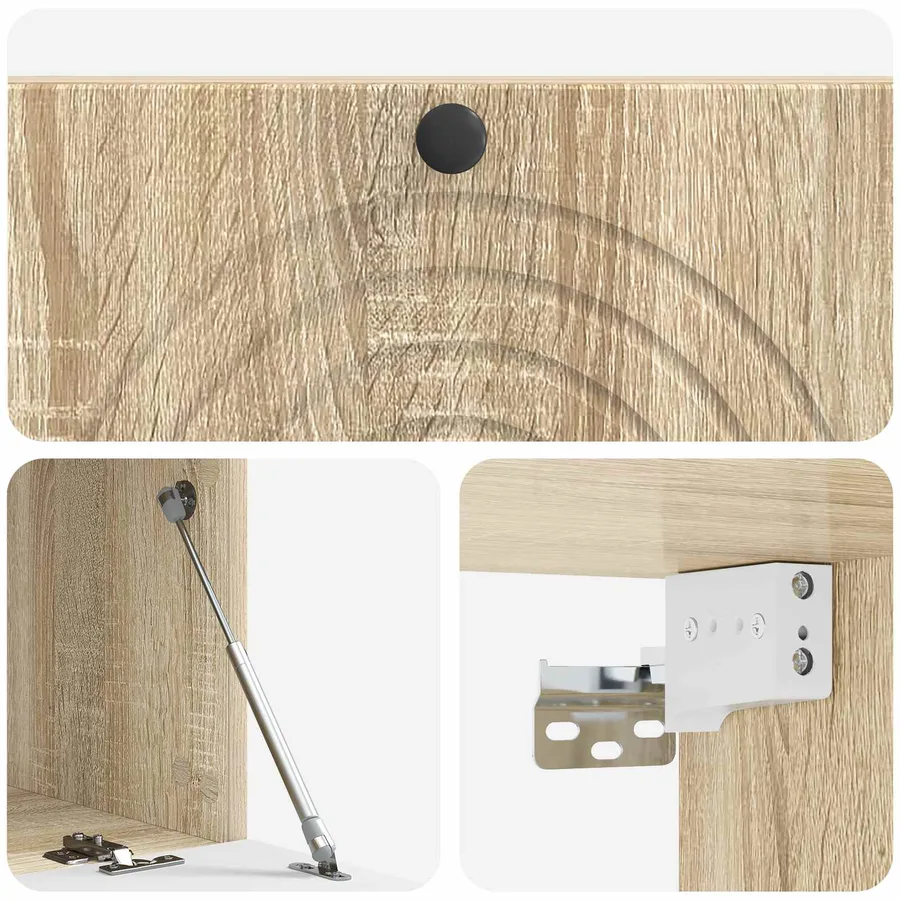 Meuble TV mural Chêne Sonoma 98 x 41 x 30 cm Bois d'ingénierie - 9