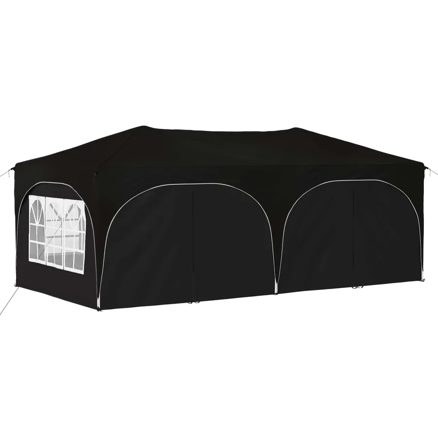Tente de fête pop-up 575 x 288 x 245 cm Noir Tissu Oxford - 4