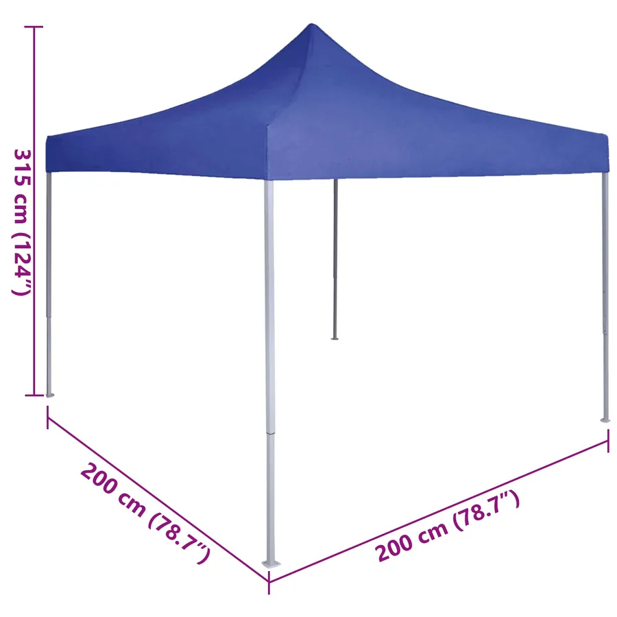 Tente de fête Bleu 200 x 200 x 315 cm Tissu Oxford - 11
