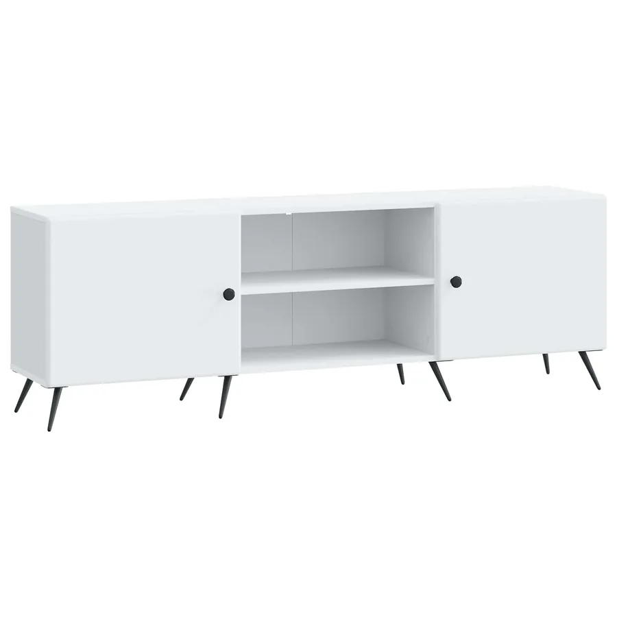 Meuble TV Blanc 150 x 31 x 50 cm Bois d'ingénierie - 2