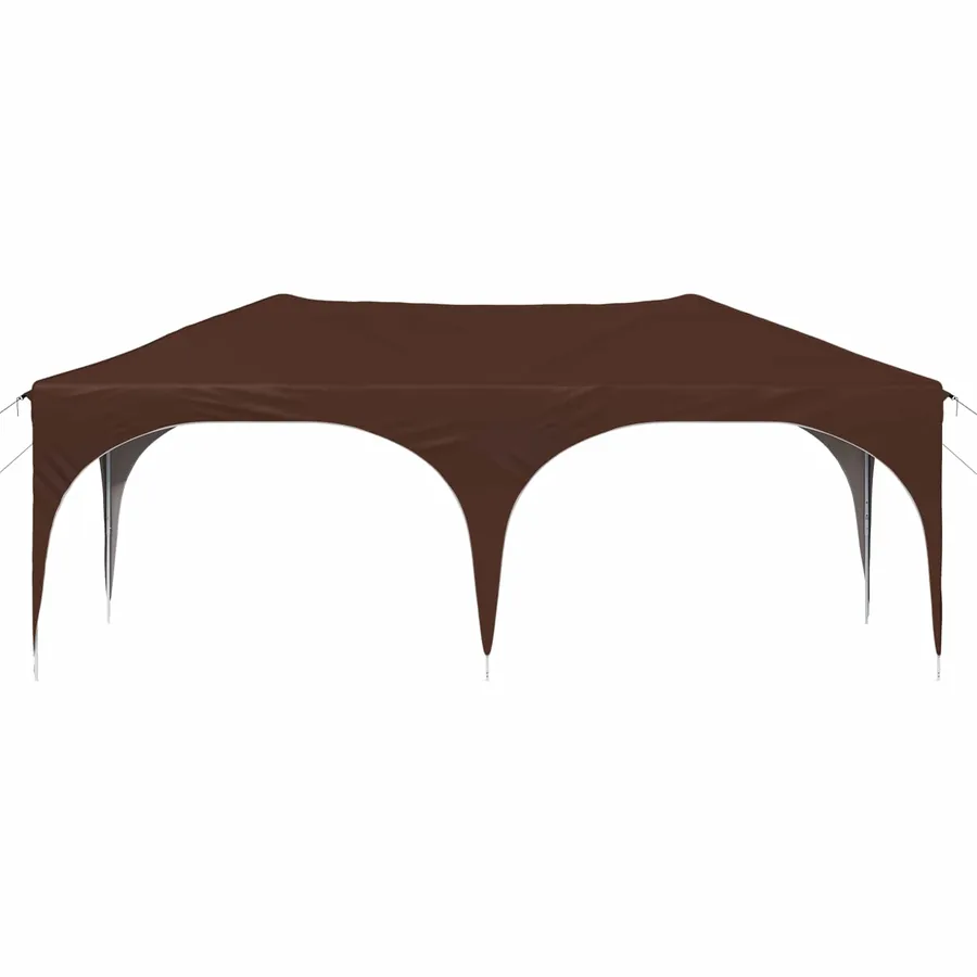 Tente de fête pop-up 575 x 288 x 245 cm Marron Tissu Oxford - 5