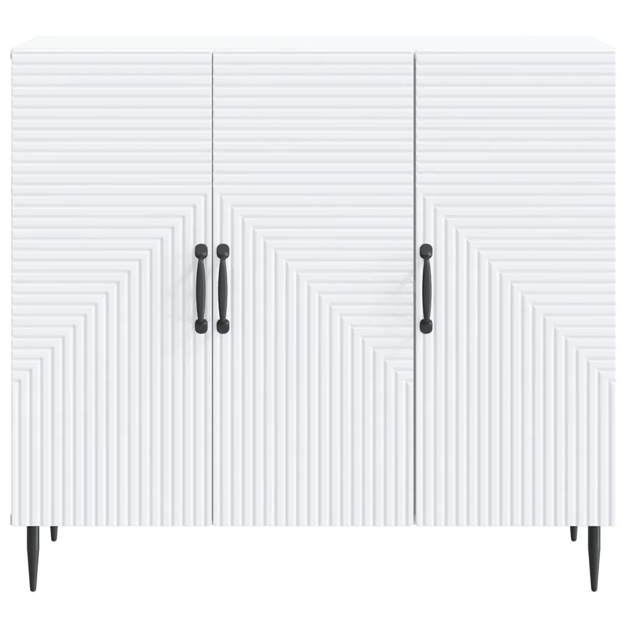 Buffet Blanc 89 x 34,5 x 80 cm Bois d'ingénierie - 6