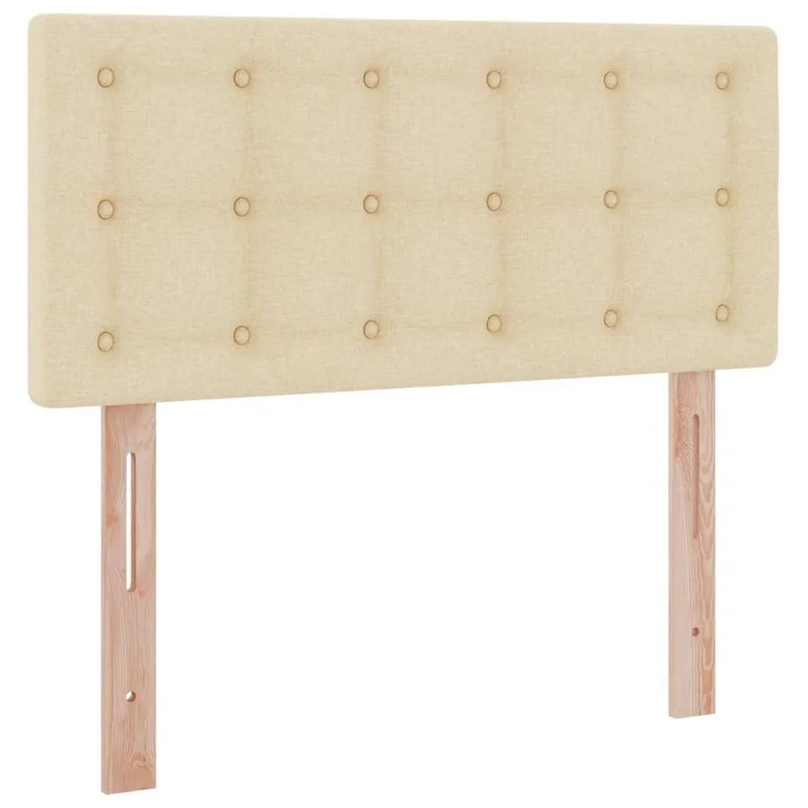Lit de rangement LED avec matelas Crème 100 x 200 cm Tissu - 10