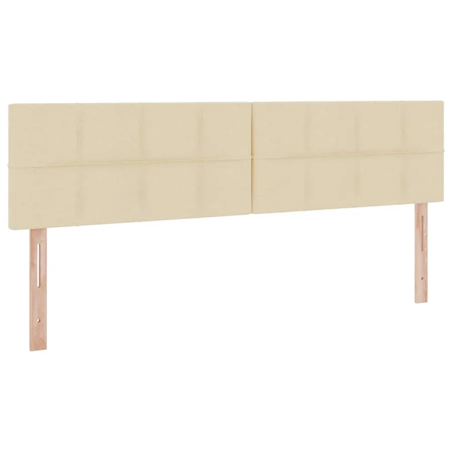 Lit de rangement LED avec matelas Crème 200 x 200 cm Tissu - 8