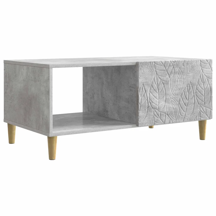 Table basse Gris béton 90 x 50 x 40 cm Bois d'ingénierie - 2