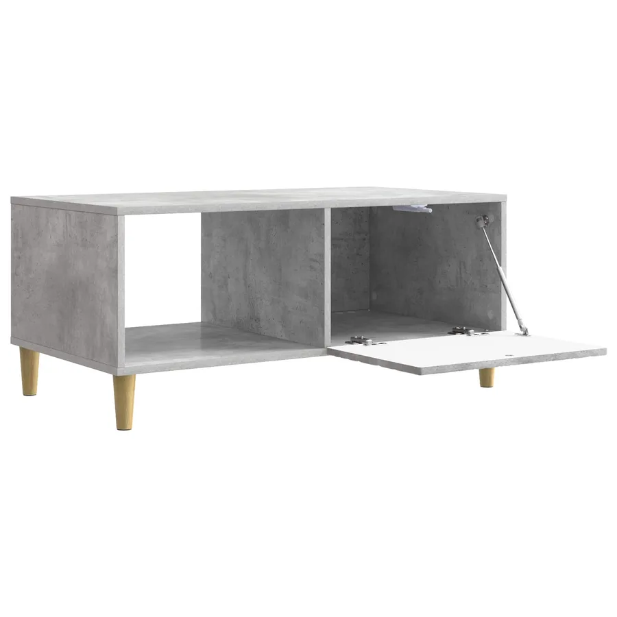Table basse Gris béton 90 x 50 x 40 cm Bois d'ingénierie - 3