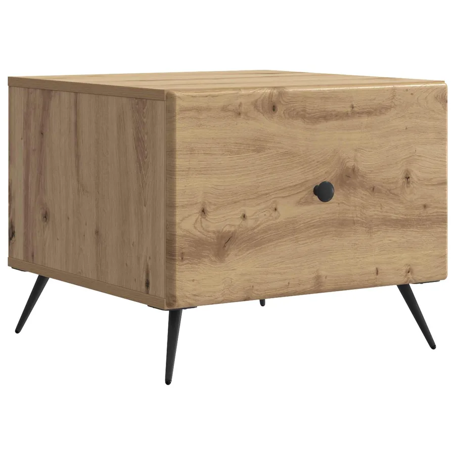 Table basse Chêne artisanal 49 x 50 x 40 cm Bois d'ingénierie - 2