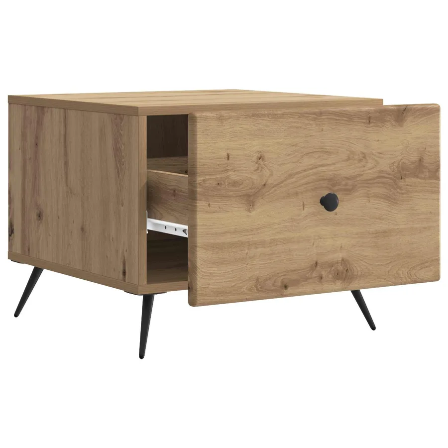 Table basse Chêne artisanal 49 x 50 x 40 cm Bois d'ingénierie - 4