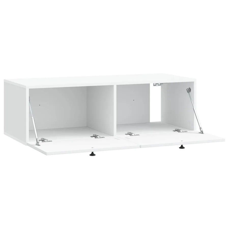 Meuble TV mural Blanc 99 x 41 x 30 cm Bois d'ingénierie - 5