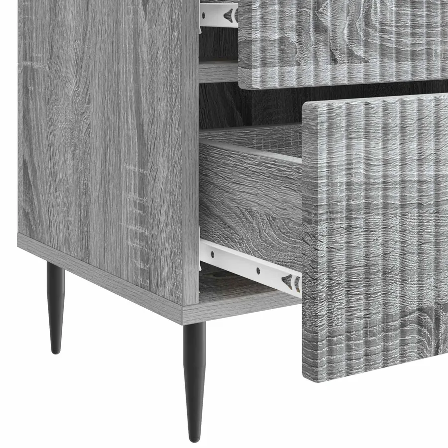 Cabinet de chevet avec tiroir Sonoma gris 43 x 34,5 x 47,5 cm - 9