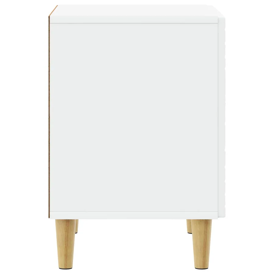 Table de chevet Blanc 43 x 34,5 x 50 cm Bois d'ingénierie - 5