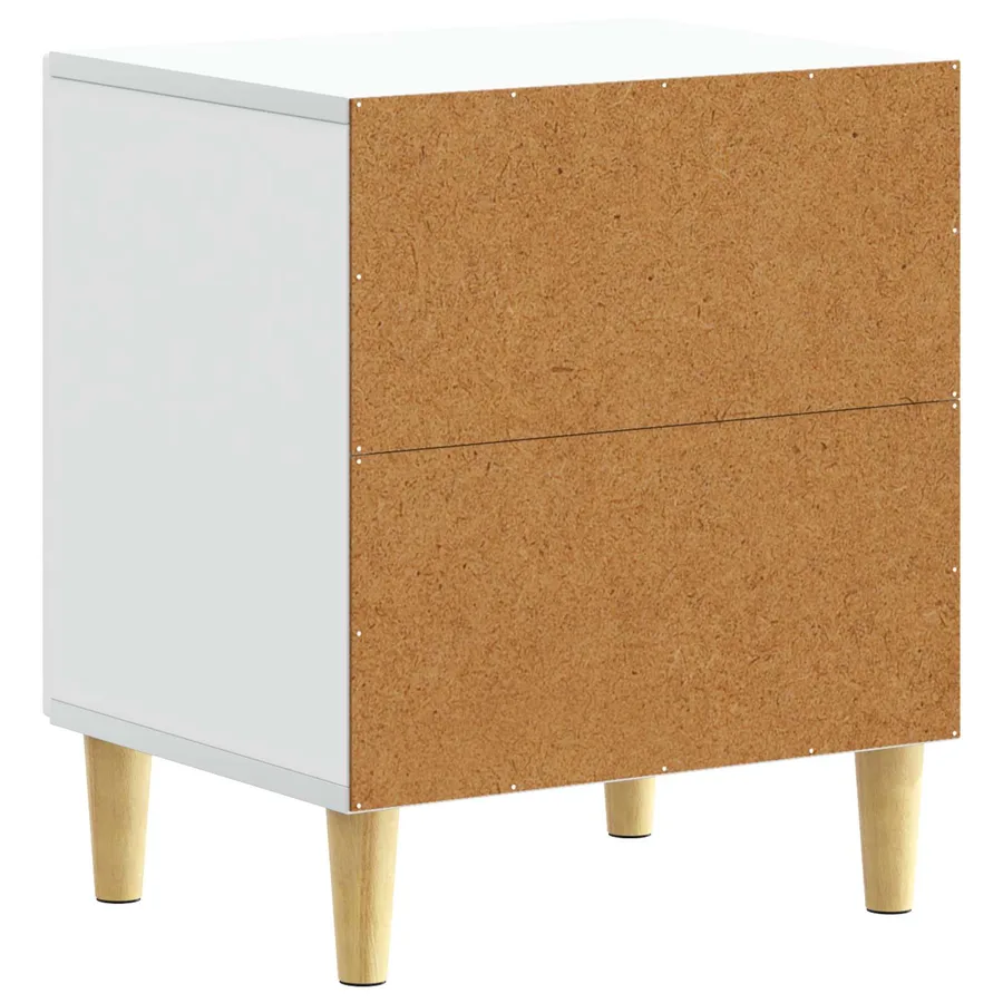 Table de chevet Blanc 43 x 34,5 x 50 cm Bois d'ingénierie - 6