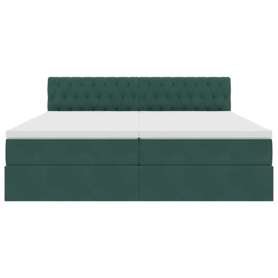 Lit de Rangement avec matelas Vert foncé 100 x 200 cm - 10