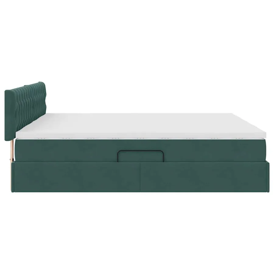 Lit de Rangement avec matelas Vert foncé 100 x 200 cm - 11