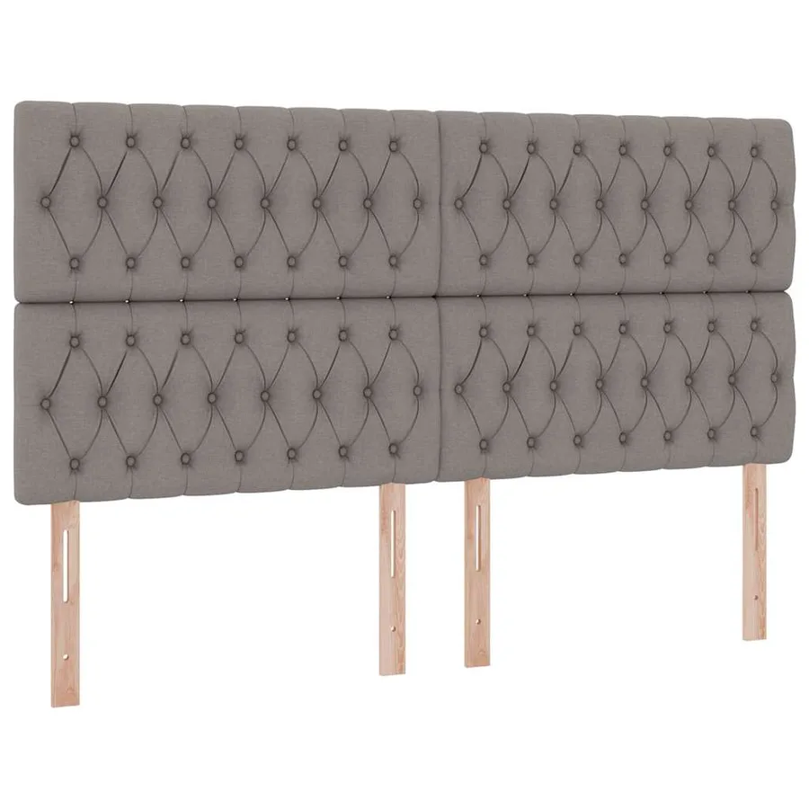 Lit de rangement LED avec matelas Taupe 200 x 200 cm Tissu - 10