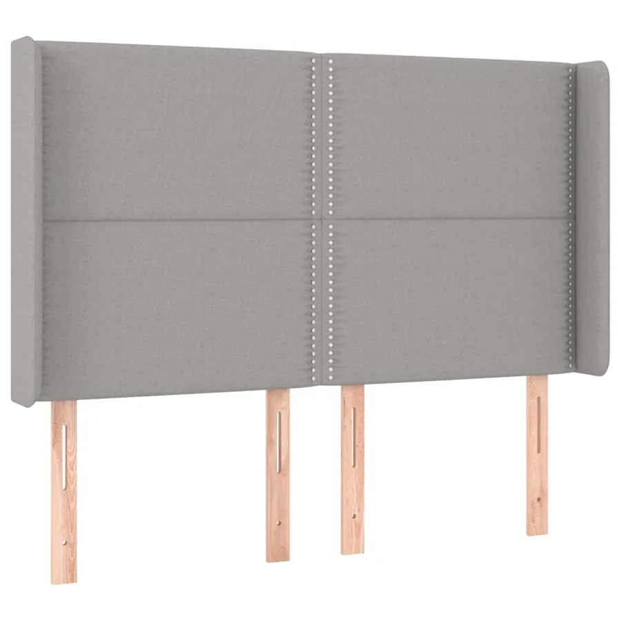 Sommier à lattes de lit matelas LED Gris clair 140x200 cm Tissu - 7