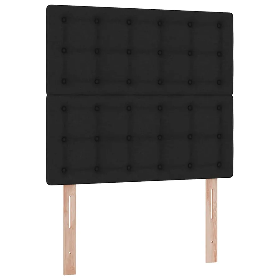 Lit de rangement LED avec matelas Noir 90 x 200 cm Tissu - 9