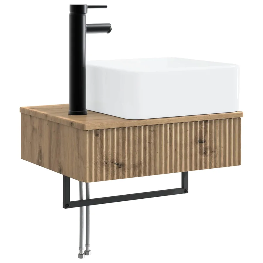Ensemble d'armoire de salle de bain 5 pc Chêne artisanal - 5