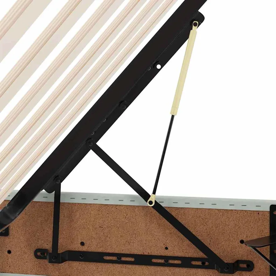 Lit de rangement LED avec matelas Gris clair 90 x 190 cm - 14