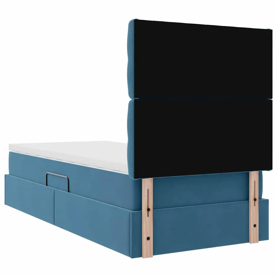 Lit de rangement LED avec matelas Bleu foncé 90 x 190 cm - 12