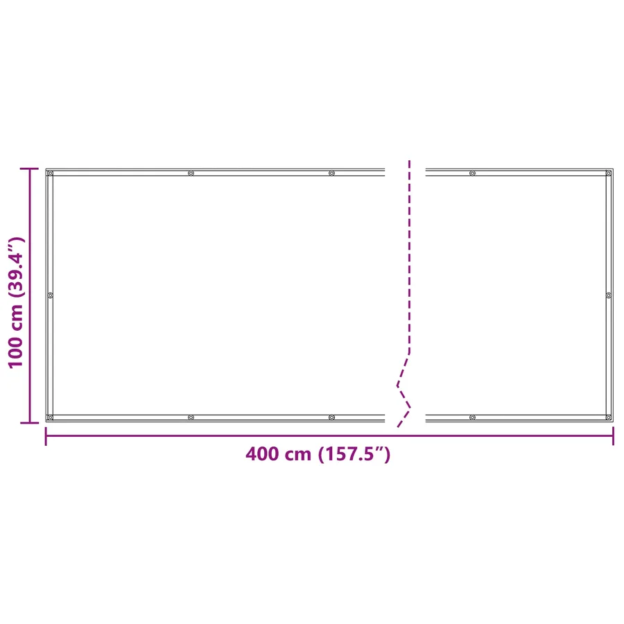 Écran de balcon Beige 100 x 400 cm Tissu Oxford - 7