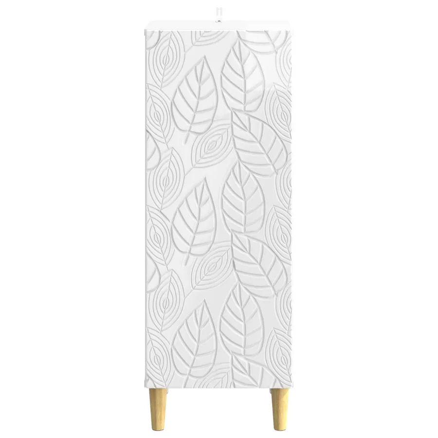 Buffet Blanc brillant 33 x 34,5 x 90 cm Bois d'ingénierie - 5