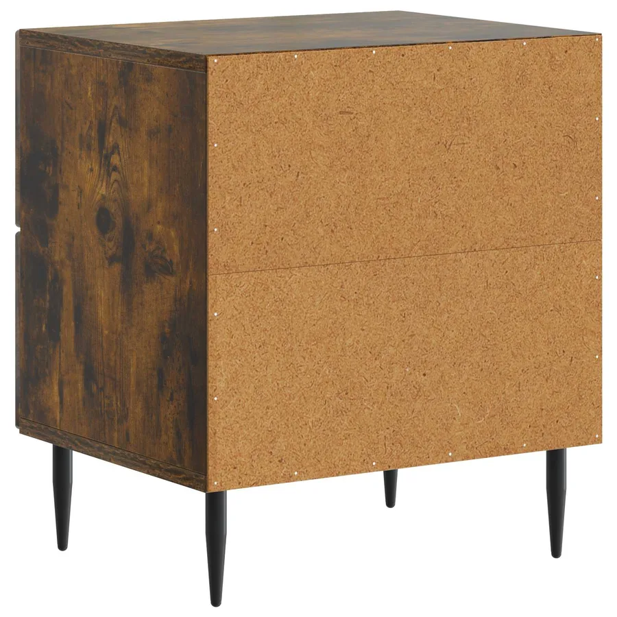 Cabinet de chevet avec tiroir Chêne fumé 43 x 34,5 x 47,5 cm - 7