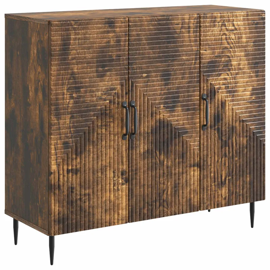 Buffet Chêne fumé 89 x 34,5 x 80 cm Bois d'ingénierie - 2