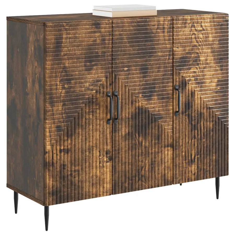 Buffet Chêne fumé 89 x 34,5 x 80 cm Bois d'ingénierie - 3