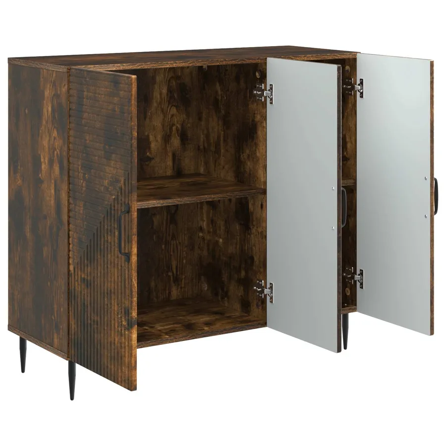 Buffet Chêne fumé 89 x 34,5 x 80 cm Bois d'ingénierie - 5