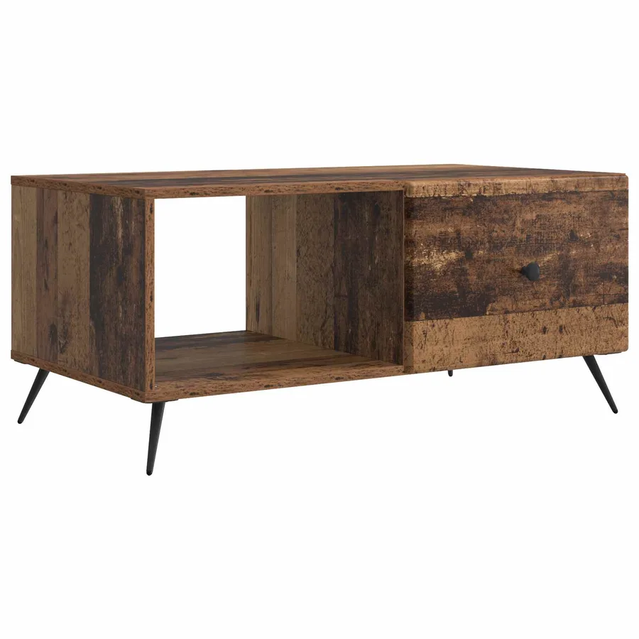 Table basse Bois ancien 90 x 50 x 40 cm Bois d'ingénierie - 2