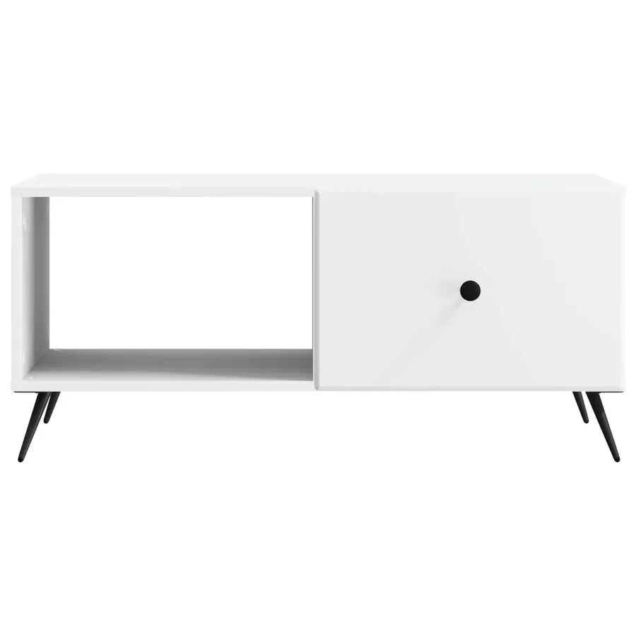 Table basse Blanc 90 x 50 x 40 cm Bois d'ingénierie - 5