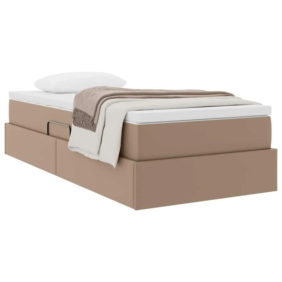Lit avec rangement et matelas Cappuccino 90 x 200 cm - 3