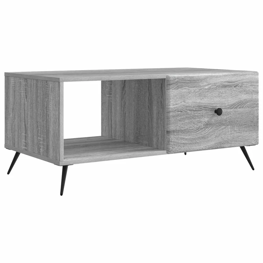 Table basse Sonoma gris 90 x 50 x 40 cm Bois d'ingénierie - 2