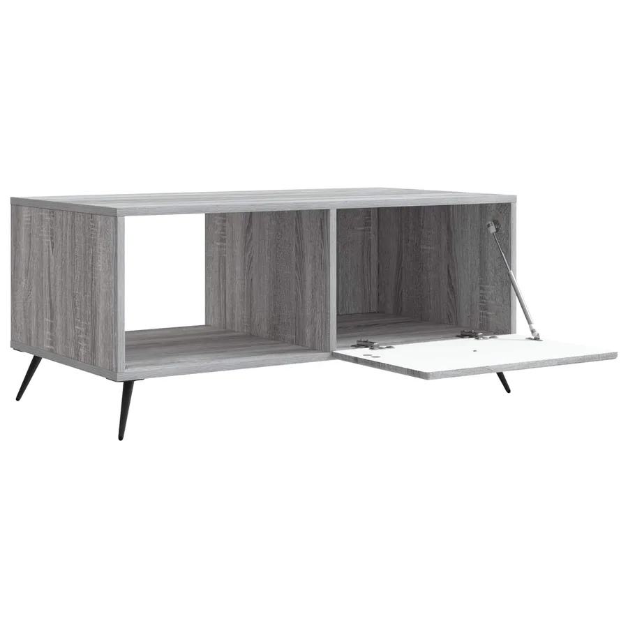 Table basse Sonoma gris 90 x 50 x 40 cm Bois d'ingénierie - 4