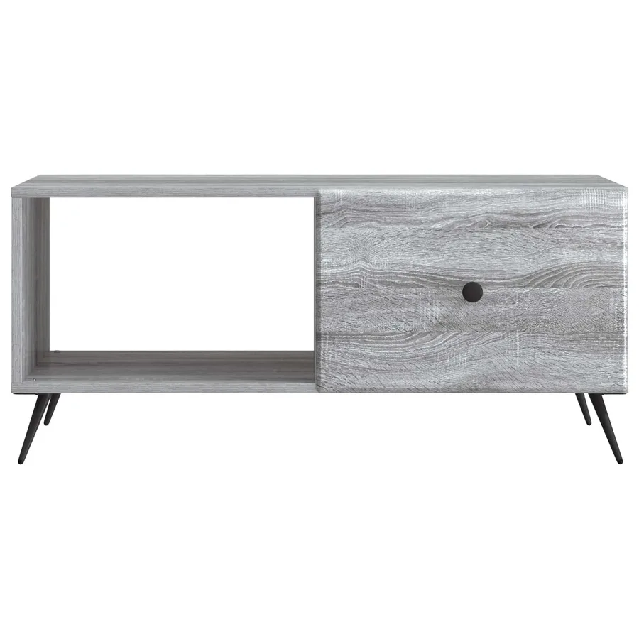 Table basse Sonoma gris 90 x 50 x 40 cm Bois d'ingénierie - 5
