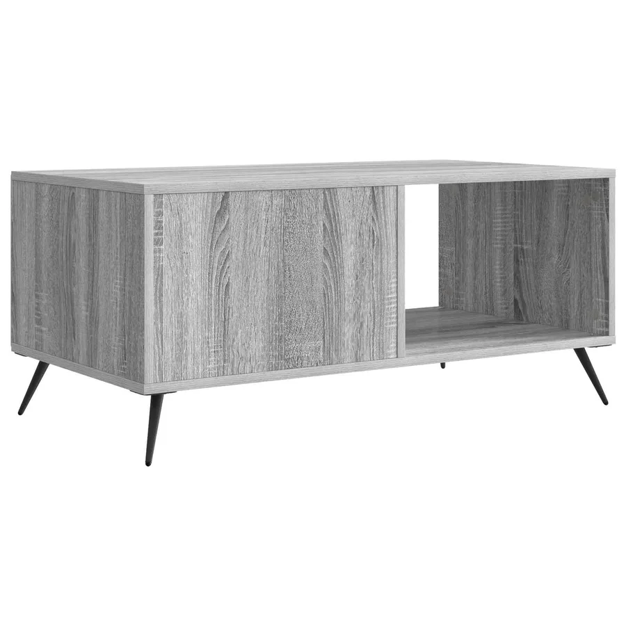Table basse Sonoma gris 90 x 50 x 40 cm Bois d'ingénierie - 7