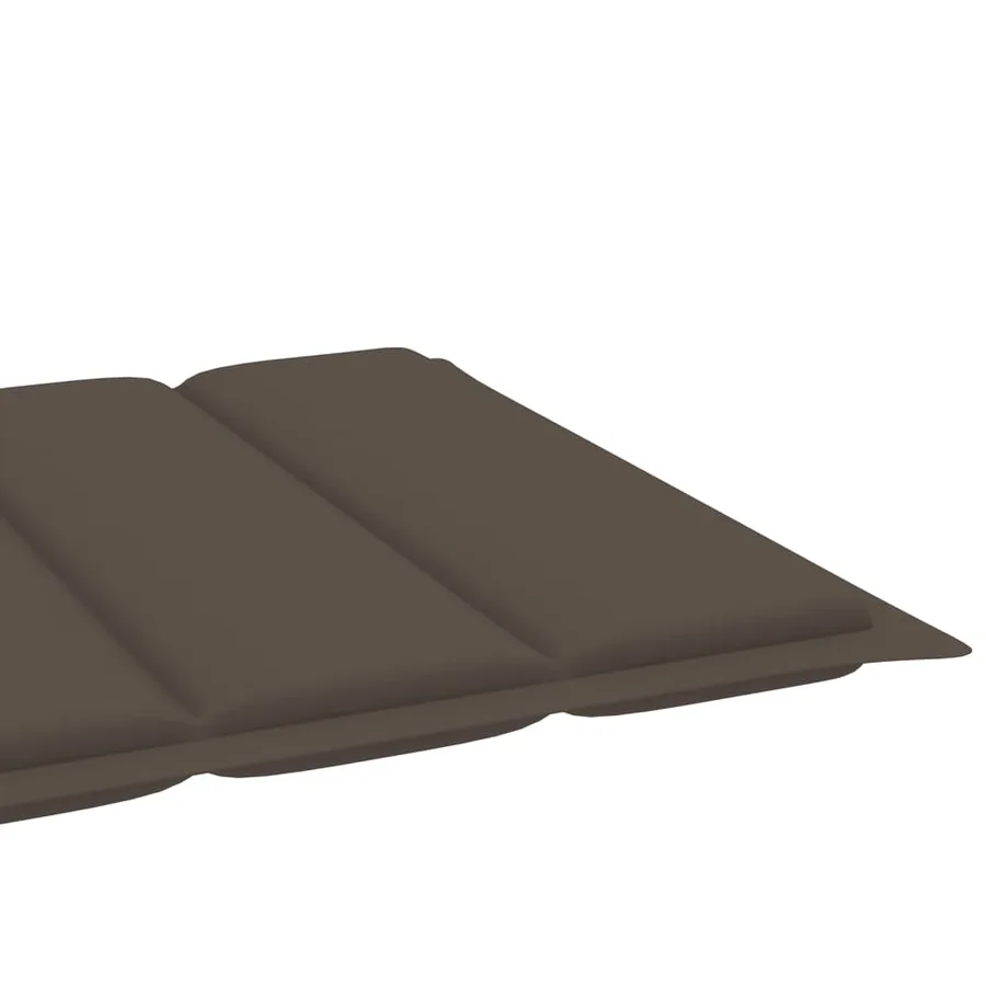 Chaises longues lot de 2 avec coussin beige Bois de teck solide - 26