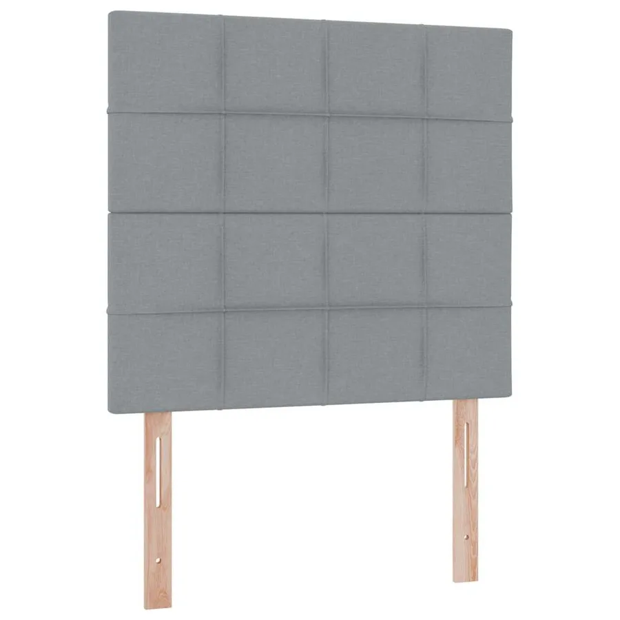 Lit de rangement LED avec matelas Gris clair 90 x 200 cm Tissu - 8