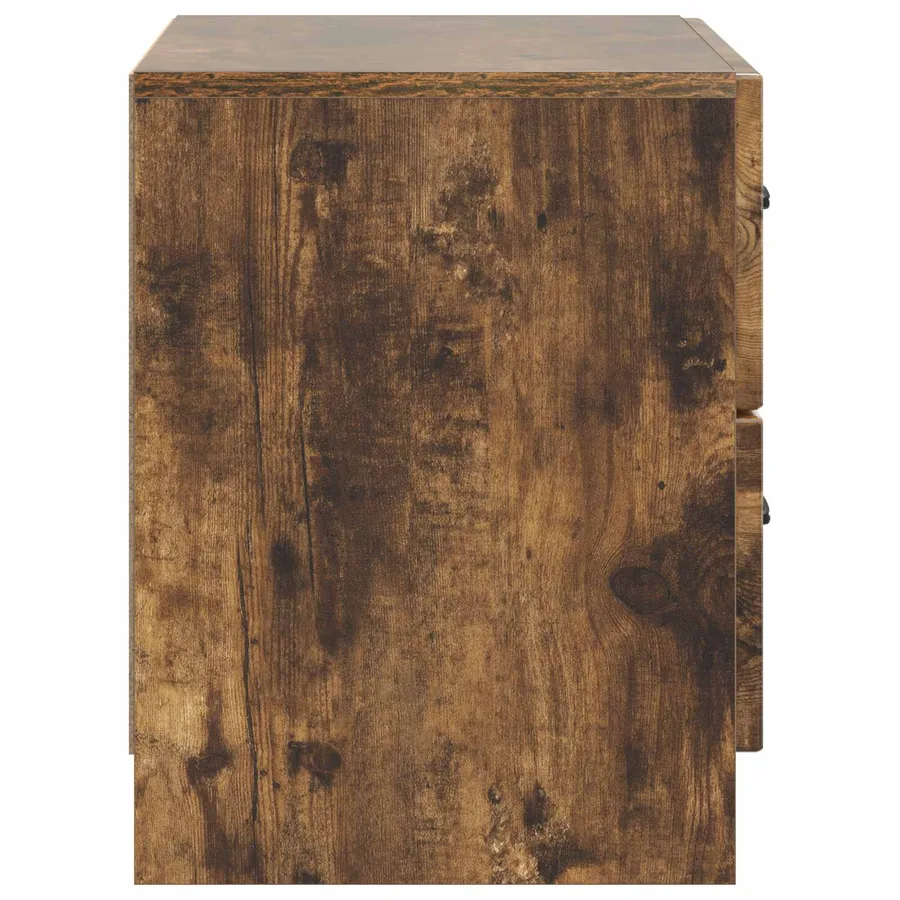 Cabinet de chevet avec tiroir Chêne fumé 62 x 34,5 x 44,5 cm - 6