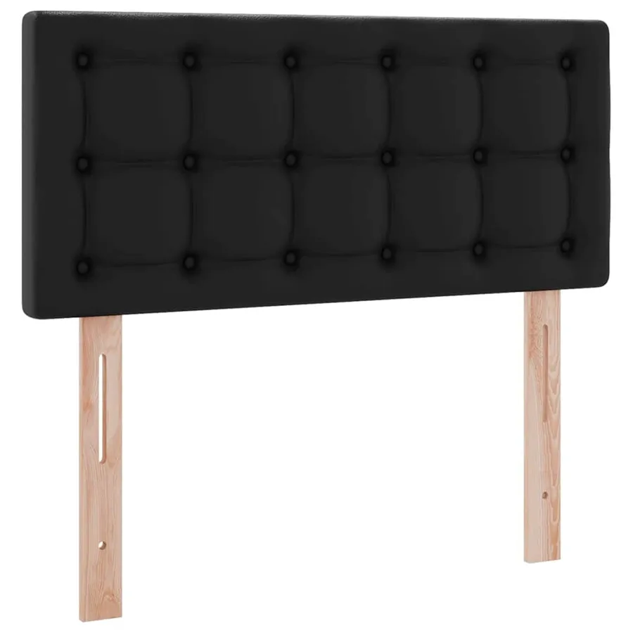 Lit avec rangement et matelas Noir 100 x 200 cm Simili cuir - 7