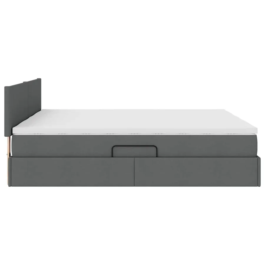 Lit de Rangement Gris foncé 180 x 200 cm Cuir synthétique - 11