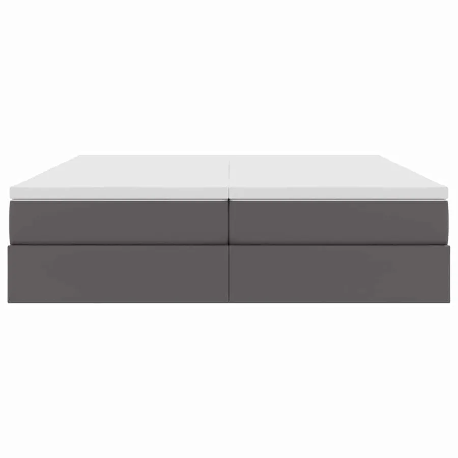 Lit avec rangement et matelas avec matelas Gris 180 x 200 cm - 7