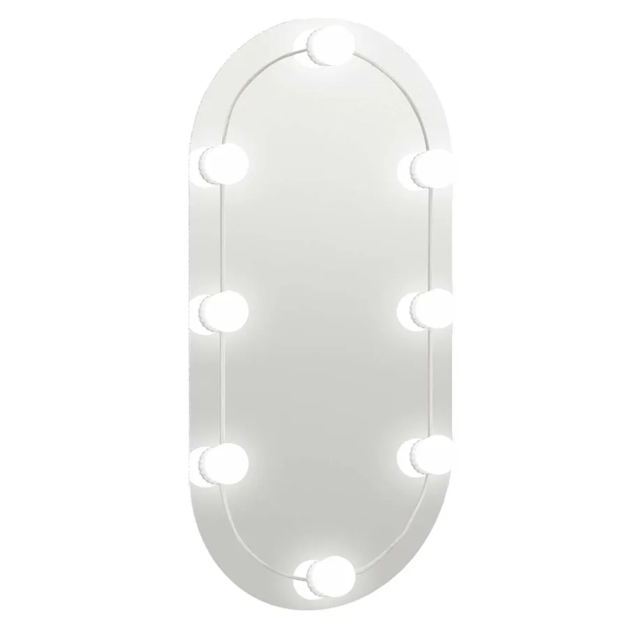 Miroir avec éclairage LED 80x40 cm Verre Ovale - 2
