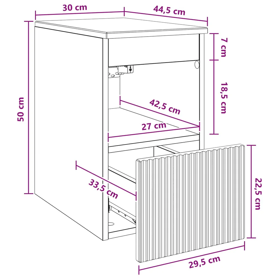 Armoire de salle de bain Blanc 30 x 44,5 x 50 cm - 10